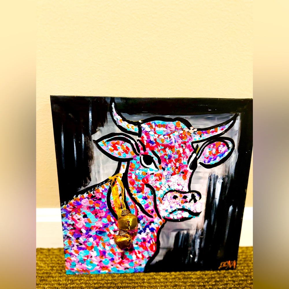 ORIGINAL  NEW ! 12 x12 acrylic painting by Doka Art!!